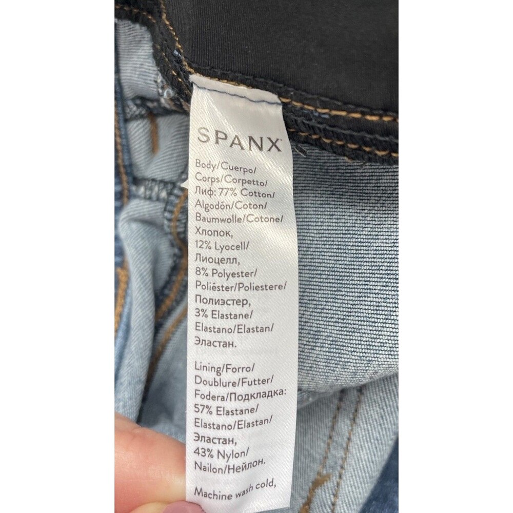 Spanx Jeans Jegging size 1X Light Blue Denim Stretch Pull-on Compression easy - Picture 5 of 8